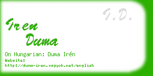 iren duma business card