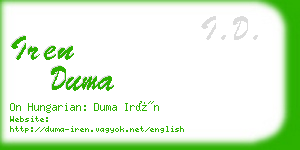 iren duma business card
